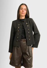 ΣΑΚΑΚΙ CROPPED ΣΕ ΣΤΥΛ MILITARY-ΜΑΥΡΟ