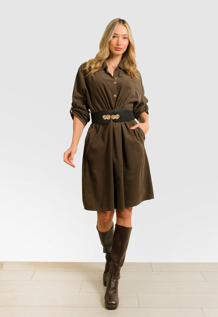 ΦΟΡΕΜΑ MIDI ΚΟΤΛΕ PLUS SIZE - ΚΑΦΕ