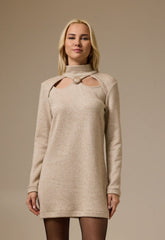 ΦΟΡΕΜΑ ΠΛΕΚΤΟ ΜΙΝΙ ΜΕ CUT OUT & ΑΞΕΣΟΥΑΡ-ΒΑΝΙΛΙΑ