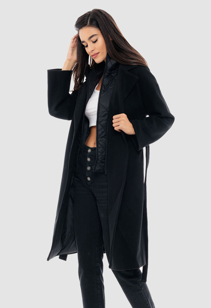 ΠΑΛΤΟ splendid ΜΕ ΖΩΝΗ & ΚΟΥΚΟΥΛΑ-ΜΑΥΡΟ