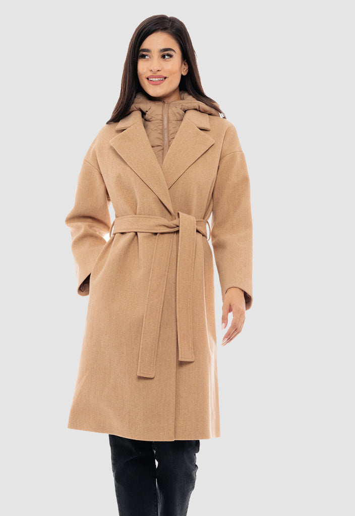 ΠΑΛΤΟ splendid  ΜΕ ΖΩΝΗ & ΚΟΥΚΟΥΛΑ-ΜΠΕΖ