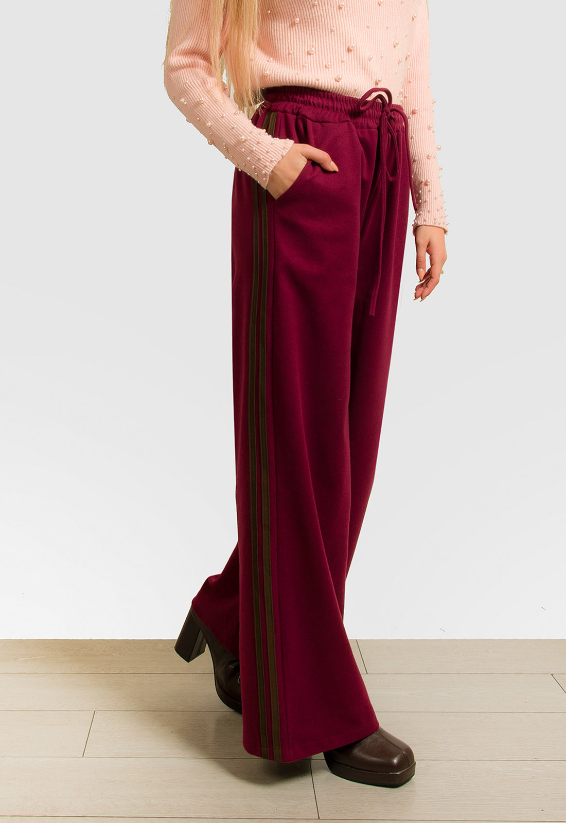 ΠΑΝΤΕΛΟΝΑ ΜΕ ΛΑΣΤΙΧΟ ΚΑΙ ΔΙΑΚΟΣΜΗΤΙΚΗ ΡΙΓΑ-ΜΠΟΡΝΤΟ