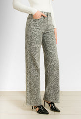 ΠΑΝΤΕΛΟΝΑ WIDE LEG ANIMAL PRINT-ΓΚΡΙ