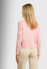 JACKET CROP SUEDE - ΡΟΖ