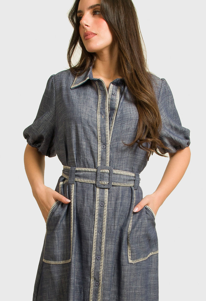 ΦΟΡΕΜΑ ΜΕ ΚΟΥΜΠΙΑ & ΖΩΝΗ ΤΥΠΟΥ ΤΖΙΝ-ΜΠΛΕ