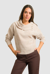 ΜΠΛΟΥΖΑ ΣΕΝΙΛ ΜΕ ΚΟΥΜΠΙΑ ΣΤΟ ΓΙΑΚΑ-ΕΚΡΟΥ