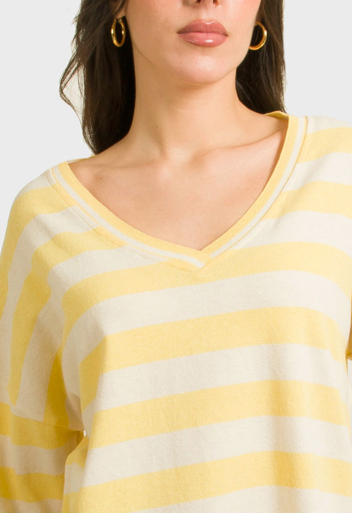 ΜΠΛΟΥΖΑ ΒΑΜΒΑΚΕΡΗ ΑΝΟΙΞΙΑΤΙΚΗ ΡΙΓΕ-LEMON