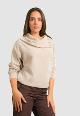 ΜΠΛΟΥΖΑ ΣΕΝΙΛ ΜΕ ΚΟΥΜΠΙΑ ΣΤΟ ΓΙΑΚΑ-ΕΚΡΟΥ