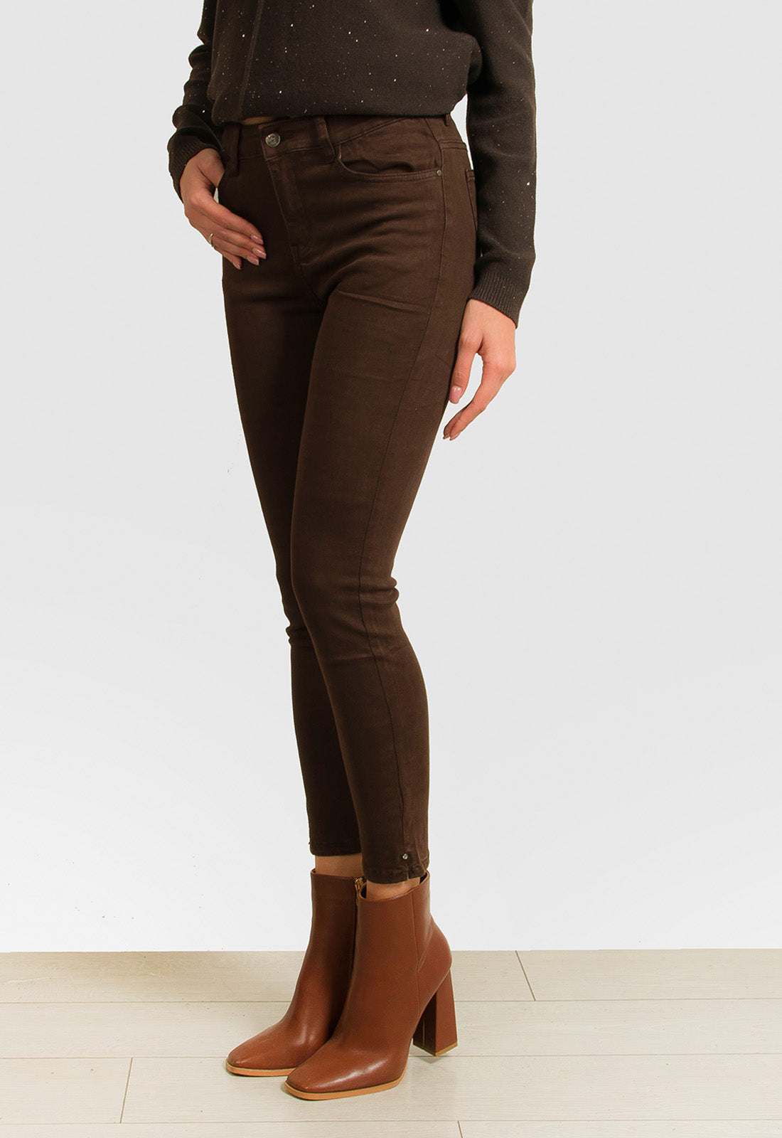 ΠΑΝΤΕΛΟΝΙ SKINNY ΜΕ ΣΤΡΑΣ-ΚΑΦΕ