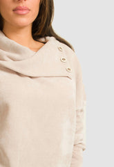 ΜΠΛΟΥΖΑ ΣΕΝΙΛ ΜΕ ΚΟΥΜΠΙΑ ΣΤΟ ΓΙΑΚΑ-ΕΚΡΟΥ