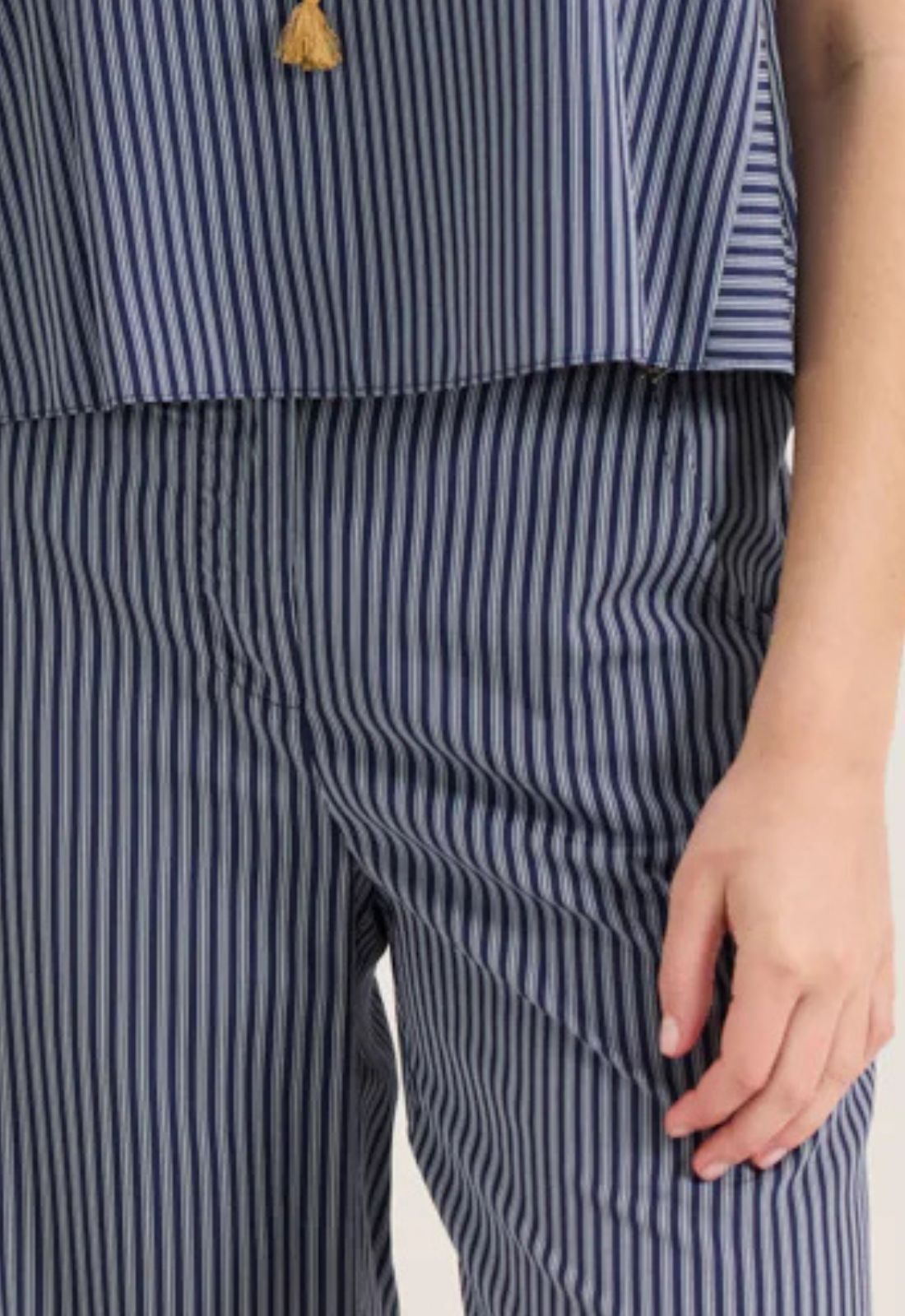 ΠΑΝΤΕΛΟΝΑ ΡΙΓΕ WIDE LEG - NAVY
