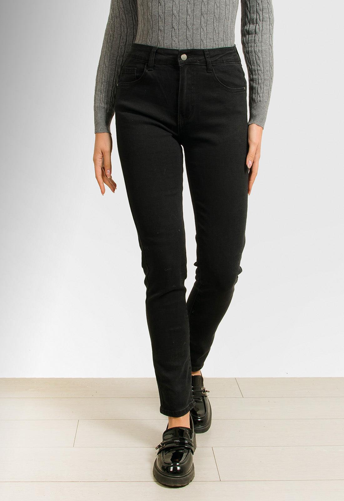 ΠΑΝΤΕΛΟΝΙ DENIM ΙΣΙΑ ΓΡΑΜΜΗ-ΜΑΥΡΟ