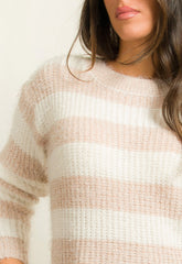 ΠΛΕΚΤΟ ΡΙΓΕ ΜΕ ΜΑΛΑΚΟ ΤΡΙΧΩΜΑ-ΜΠΕΖ