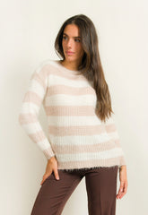 ΠΛΕΚΤΟ ΡΙΓΕ ΜΕ ΜΑΛΑΚΟ ΤΡΙΧΩΜΑ-ΜΠΕΖ