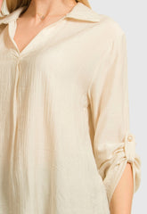 ΜΠΛΟΥΖΑ LOOK SHIRT ΤΥΠΟΥ ΓΚΟΦΡΕ-ΒΑΝΙΛΙΑ