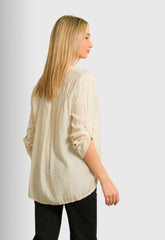 ΜΠΛΟΥΖΑ LOOK SHIRT ΤΥΠΟΥ ΓΚΟΦΡΕ-ΒΑΝΙΛΙΑ