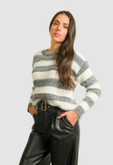 ΠΛΕΚΤΟ ΡΙΓΕ ΜΕ ΜΑΛΑΚΟ ΤΡΙΧΩΜΑ-ΓΚΡΙ