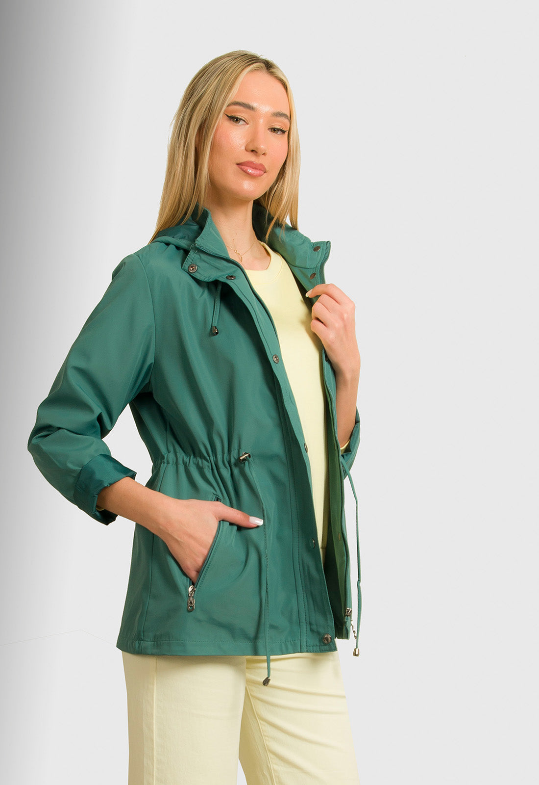 JACKET ΑΝΤΙΑΝΕΜΙΚΟ ΜΕ ΚΟΥΚΟΥΛΑ-DARK GREEN