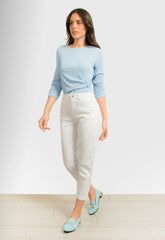 ΠΑΝΤΕΛΟΝΙ ΤΖΙΝ DENIM MOM FIT-ΛΕΥΚΟ