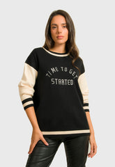 ΜΠΛΟΥΖΑ ΔΙΧΡΩΜΗ ΜΕ LOGO ΚΕΝΤΗΜΑ-ΜΑΥΡΗ