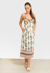 ΦΟΡΕΜΑ BOHO PRINTED - ΕΚΡΟΥ