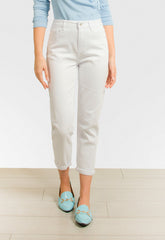 ΠΑΝΤΕΛΟΝΙ ΤΖΙΝ DENIM MOM FIT-ΛΕΥΚΟ