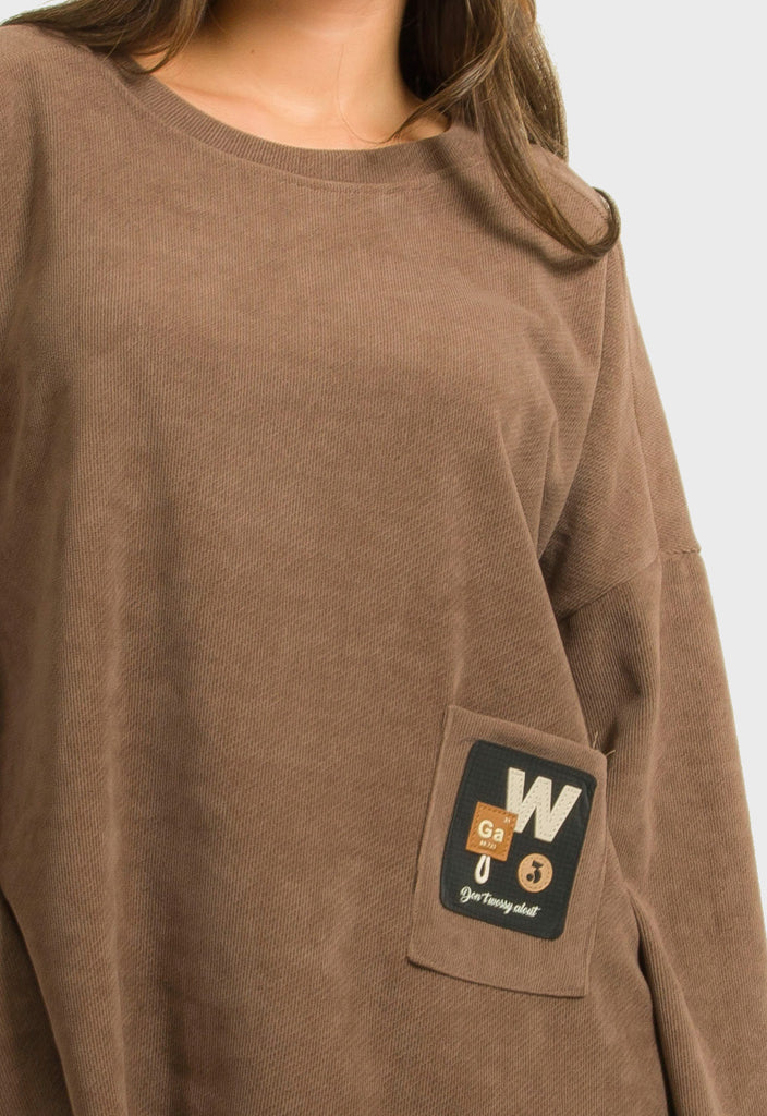 ΜΠΛΟΥΖΑ ΦΑΡΔΙΑ ΜΕ ΜΟΤΙΦ ΔΕΡΜΑ-ΚΑΦΕ