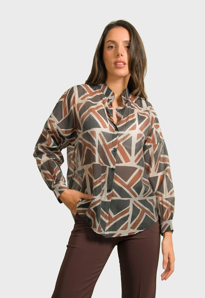 ΠΟΥΚΑΜΙΣΟ ΕΜΠΡΙΜΕ TENCEL- ΚΑΦΕ