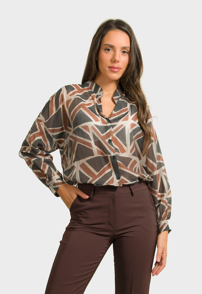 ΠΟΥΚΑΜΙΣΟ ΕΜΠΡΙΜΕ TENCEL- ΚΑΦΕ