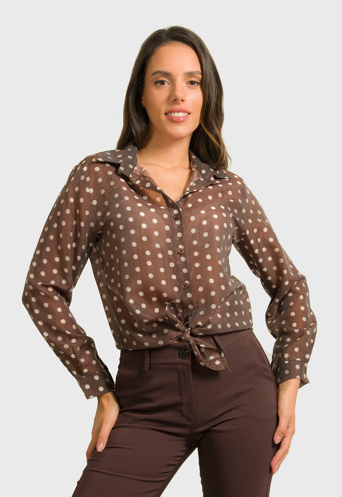 ΠΟΥΚΑΜΙΣΟ ΠΟΥΑ ΗΜΙΔΙΑΦΑΝΟ-ΚΑΦΕ