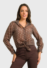 ΠΟΥΚΑΜΙΣΟ ΠΟΥΑ ΗΜΙΔΙΑΦΑΝΟ-ΚΑΦΕ