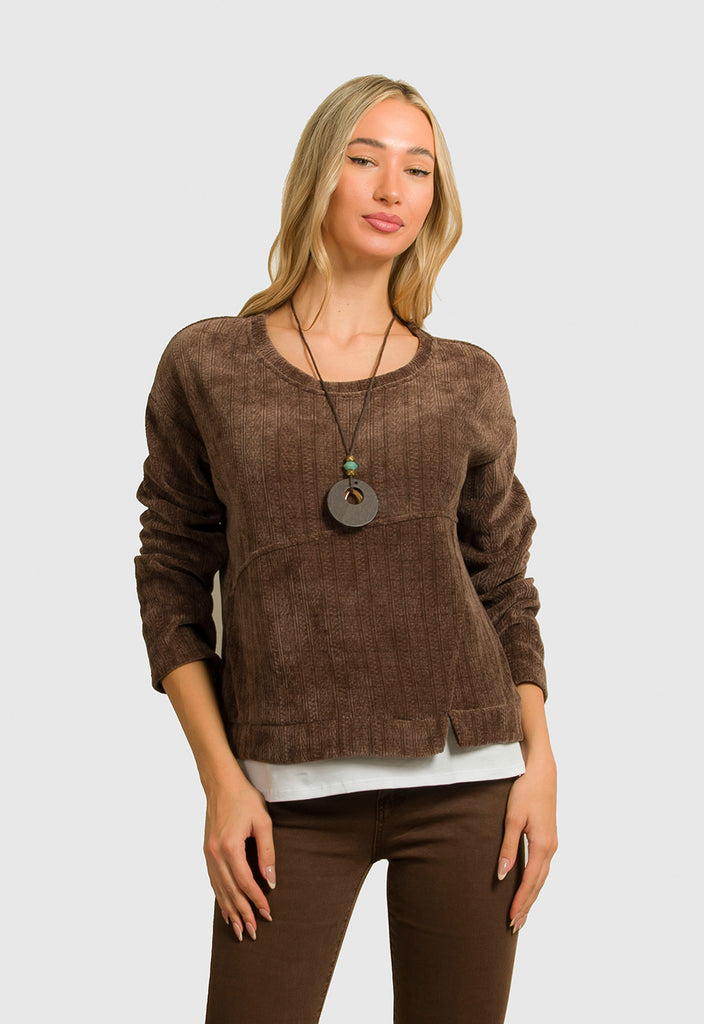 ΜΠΛΟΥΖΑ ΣΕΝΙΛ ΜΕ ΚΟΛΙΕ-ΚΑΦΕ