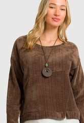 ΜΠΛΟΥΖΑ ΣΕΝΙΛ ΜΕ ΚΟΛΙΕ-ΚΑΦΕ