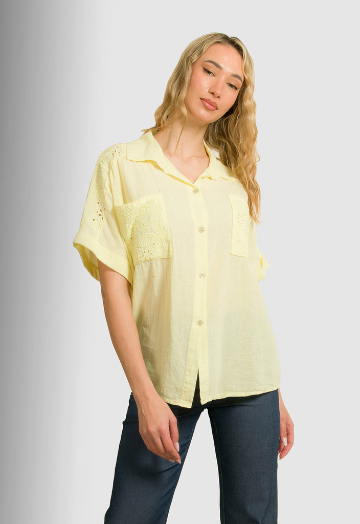 ΠΟΥΚΑΜΙΣΟ ΜΕ ΛΕΠΤΟΜΕΡΕΙΕΣ ΔΑΝΤΕΛΑ-LEMON