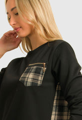 ΜΠΛΟΥΖΑ ΑΣΥΜΜΕΤΡΗ ΜΕ ΚΑΡΩ ΛΕΠΤΟΜΕΡΕΙΕΣ-ΜΑΥΡΗ