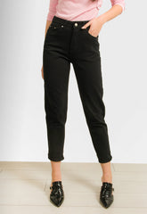 ΠΑΝΤΕΛΟΝΙ DENIM MOM FIT - ΜΑΥΡΟ