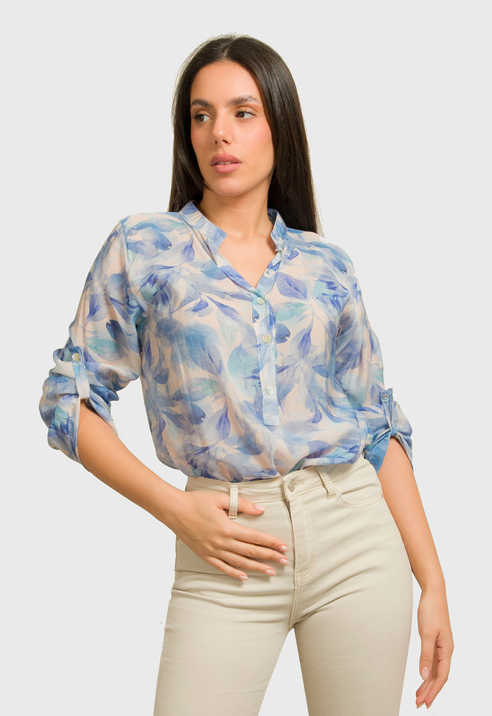 ΜΠΛΟΥΖΑ ΕΜΠΡΙΜΕ LOOK SHIRT - ΣΙΕΛ