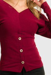 ΜΠΛΟΥΖΑ ΠΛΕΚΤΗ ΜΕ ΚΟΥΜΠΙΑ-ΜΠΟΡΝΤΟ