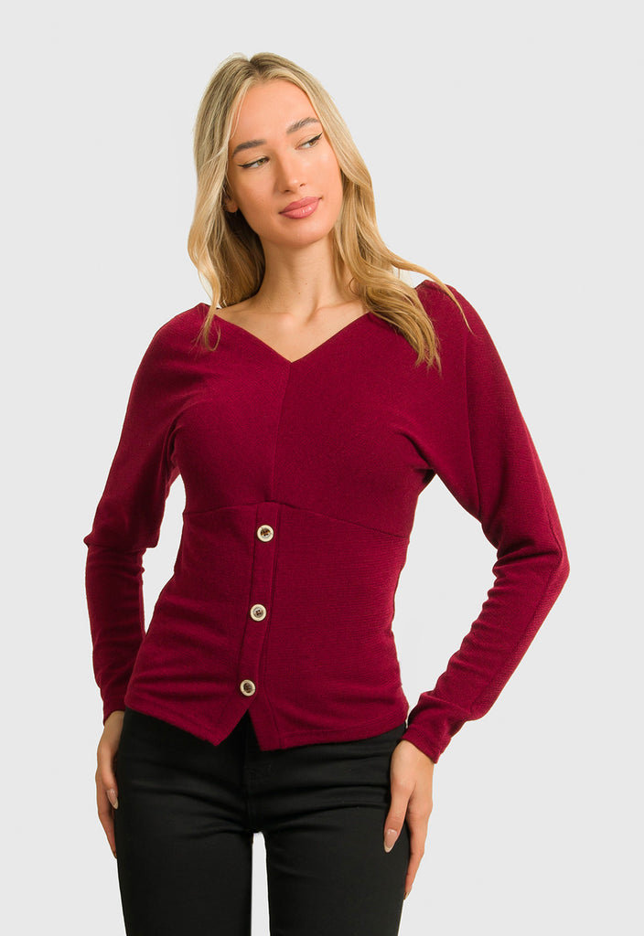 ΜΠΛΟΥΖΑ ΠΛΕΚΤΗ ΜΕ ΚΟΥΜΠΙΑ-ΜΠΟΡΝΤΟ