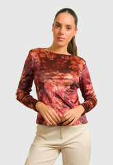 ΜΠΛΟΥΖΑ FLORAL ΕΦΑΡΜΟΣΤΗ-ΜΠΟΡΝΤΟ