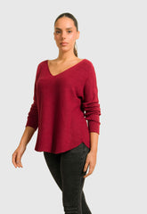 ΜΠΛΟΥΖΑ ΠΛΕΚΤΗ ΜΕ ΑΝΟΙΧΤΟ V - ΜΠΟΡΝΤΟ