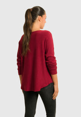 ΜΠΛΟΥΖΑ ΠΛΕΚΤΗ ΜΕ ΑΝΟΙΧΤΟ V - ΜΠΟΡΝΤΟ