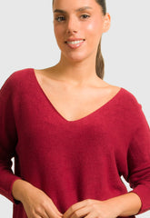 ΜΠΛΟΥΖΑ ΠΛΕΚΤΗ ΜΕ ΑΝΟΙΧΤΟ V - ΜΠΟΡΝΤΟ