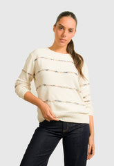 ΠΛΕΚΤΟ ΣΕΝΙΛ ΜΕ ΛΕΠΤΗ ΡΙΓΑ - ΕΚΡΟΥ