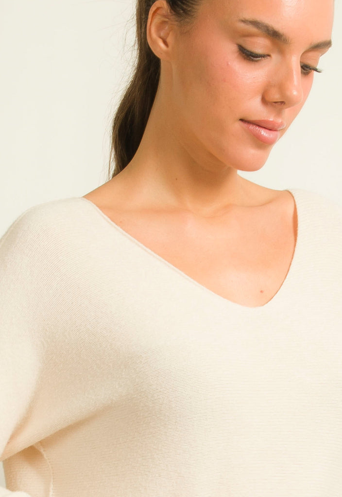 ΜΠΛΟΥΖΑ ΠΛΕΚΤΗ ΜΕ ΑΝΟΙΧΤΟ V - ΕΚΡΟΥ