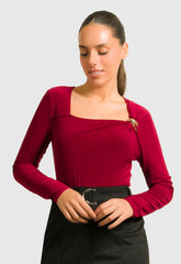 ΜΠΛΟΥΖΑ ΕΦΑΡΜΟΣΤΗ ΜΕ ΜΕΤΑΛΛΙΚΟ ΔΙΑΚΟΣΜΗΤΙΚΟ-ΜΠΟΡΝΤΟ