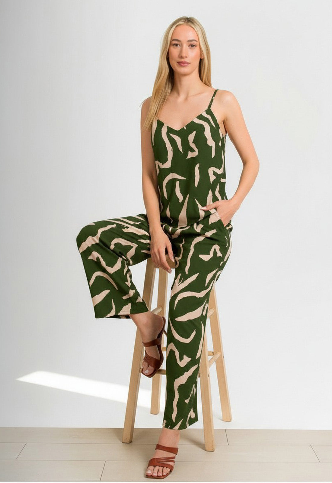 ΠΑΝΤΕΛΟΝΑ ΕΜΠΡΙΜΕ LOOK LINEN-ΧΑΚΙ