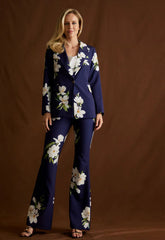 ΠΑΝΤΕΛΟΝΙ ΨΗΛΟΜΕΣΟ FLORAL-NAVY