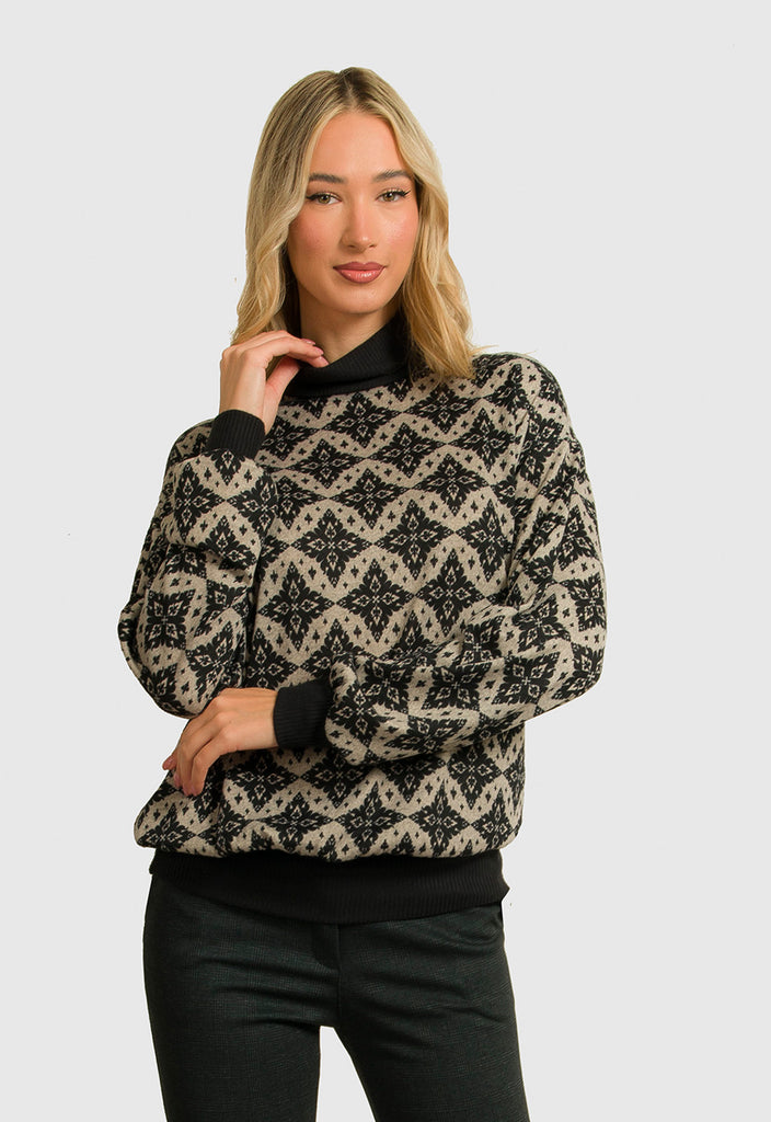 ΜΠΛΟΥΖΑ ΠΛΕΚΤΗ ΖΙΒΑΓΚΟ ΔΙΧΡΩΜΗ-ΒΑΝΙΛΙΑ