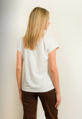 T-SHIRT ME ΣΤΑΜΠΑ ANIMAL PRINT-ΛΕΥΚΟ